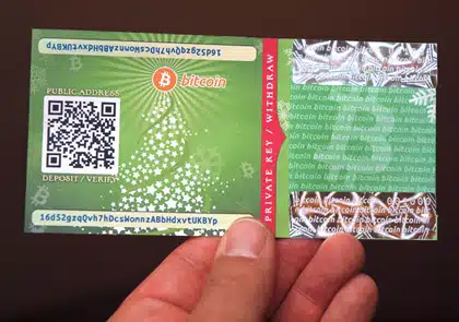 Holiday Themed Bitcoin Paper Wallet